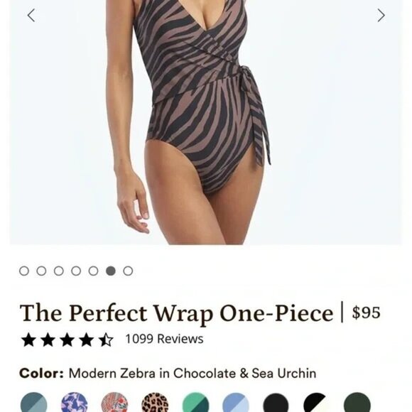Summersalt The Wrap One Piece Swim Suit Sea Urchin Zerba Size 18 - Picture 2 of 16